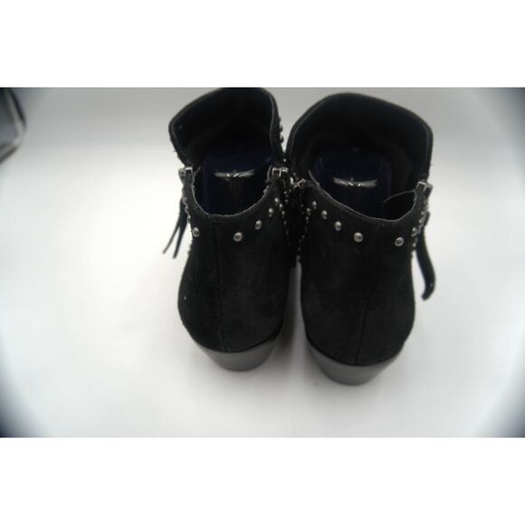 Sam Edelman Paola Black Studded Suede Almond Toe Embellished Leather Boots Siz11 - Picture 4 of 7
